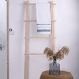 Serenity - Biologisch katoen 2 stuks decoratieve badhanddoek set - hoogwaardig, licht, zacht en absorberend, Oeko-Tex Made in Green & GOTS gecertificeerd - 2 badhanddoeken - Navy