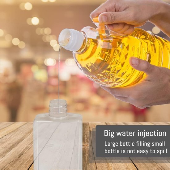 4-pack kleine campingoliedispenserflessen, 100 ml lekvrije knijpkruidenfles met schroefdop, doseerflessen voor buiten voor olie, soja, saus, azijn, 4 stuks