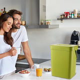 - Kitchen trash can, kitchen bio waste bin, small, 3 liter waste bin with lid, kitchen diaper bin odor-proof countertop, kitchen compost bin hanger for kitchen, home, office.