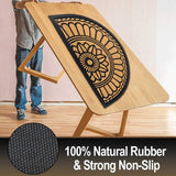 Deurmat 45 x 75 cm antislip entreemat robuuste deurmat vuilvangmat met rubberen coating voor buitengebruik geel