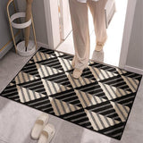 Deurmat voor binnen, antislip, voor de entree, vuilafstotend, duurzame deurmat voor de vooringang, wasbaar voor buiten, welkomstmat, zwart, 50 x 80 cm