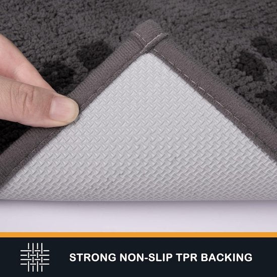 Deurmat, machinewasbaar, antislip, entreemat, schoonloopmat, vuilvangmat, hondenmat, super absorberende vloermat voor modderige, natte poten en schoenen