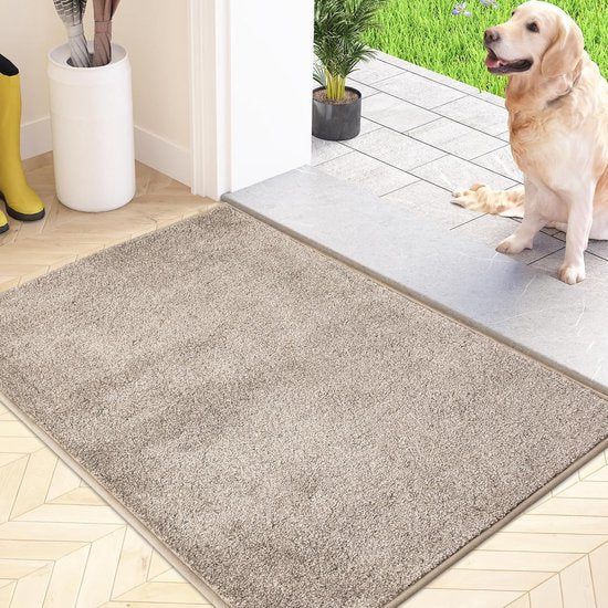 Schoonloopmat voor binnen, 60 x 90 cm, antislip, machinewasbaar, vuilvangmat, ingangsdeurmat met waterabsorberend, deurmat voor hond, ingang, huisdeur en hal