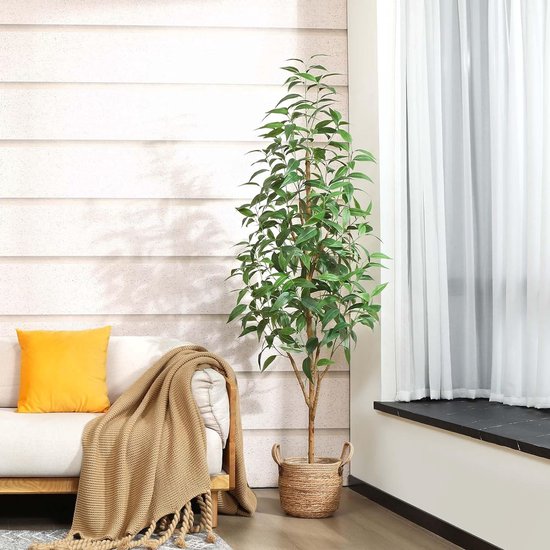 Kunstplanten, 180 cm hoog, eucalyptus kunstplant voor woondecoratie,