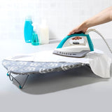 Table Strijkplank - Draagbare reisstrijktafel, kleine strijkstandaard, opvouwbaar voor ruimtebesparende opslag, stevig metalen frame, 100% katoenen hoes, 73 x 31 cm