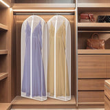 Pak van 3 72" kledinghoezen lang 182 x 60 x 17 cm, transparante organza reistas kledingzakken met ritssluiting, ademende kledinghoes voor heren voor lange jurken, jassen, jassen, pakken