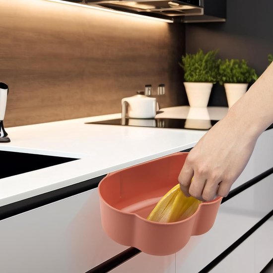 Opvangbak voor keukenafval, verpakking van 3 afvalbakken, hangende commode-organizer voor keukenkastdeur voor het ophangen van huishoudelijk afval