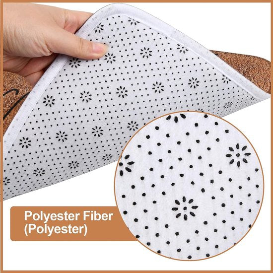 Gepersonaliseerde vloermat, machinewasbaar & antislip, voetveger, super absorberend alfabetdierpatroon, entreemmat voor slaapkamer, badkamer, huisdeuren, huismat, hondenmat (40 x 60 cm)