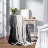 Bankdeken, knuffeldeken, 160 x 210 cm, warme Sherpa-bank, werpdeken, dikke bankdeken, bankdeken, pluizige deken voor bank, donkergrijs