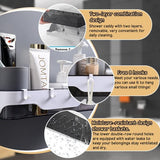 2 stuks badkamerrekken, doucheplank, zonder boren, wandrek, badkamer, zelfklevend, doucheplank, plastic douchemanden met 4 haken, badkamerrek, badkamerrek, zonder boren, plank voor