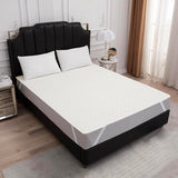 Matrasbeschermer 90 x 200 cm, waterdicht, ademende waterdichte matrasbeschermer 90 x 200 cm, vochtbescherming, waterdichte matrasbeschermer, ivoor wit, matrasbescherming,