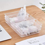 16 stuks opbergsysteem voor laden, 5 maten, gescheiden lade-organizer, opbergsysteem, antislip, transparante make-up-organizer, lade voor make-uptafel, keuken, badkamer (transparant)