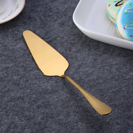 Bestek, roestvrij staal, met titanium verguld, goudkleurig glanzend bestek voor 6 personen