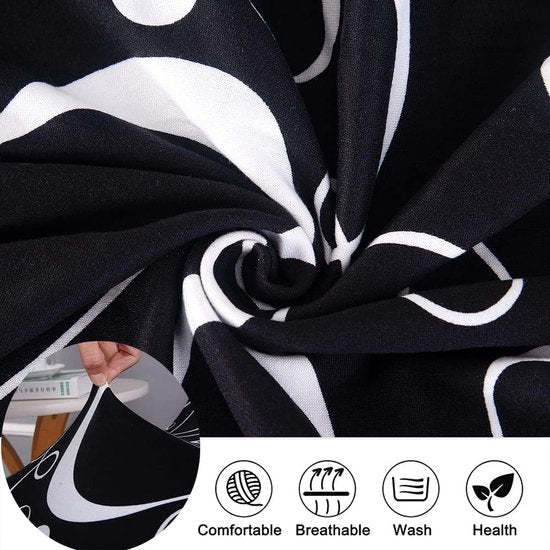 Eetkamerstoelhoes, Scandinavische kuipstoel, overtrek, eetkamerstoel, beschermhoezen, stretch - set van 4 - Elegant