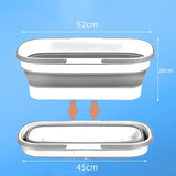 Grote platte mop, posemmer, platte mopemmer, opvouwbare draagbare mopemmer, opvouwbare poetsemmer met handvat, voor grote vloeroppervlakken (wit)