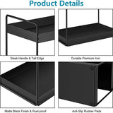 3 Tier staande rekken keuken onderkast plank douche plank badkamer werkblad organizer Vanity Tray cosmetica & make-up opslag kruidenrek, zwart