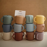 Snackbeker Siliconen kinderlunchbox voor onderweg Lekvrij en vaatwasmachinebestendig Gemakkelijk vast te houden voor peuters Hoogwaardig en duurzaam Eerste uitrusting voor baby's Bleke narcis