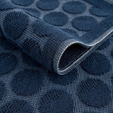 Antislip badmat blauw, stippen, design, badmat, katoen, badkamertapijt, douche, badkamer, keuken, slaapkamer, 2 stuks - 40 x 60 cm