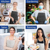 Keukenschort, 2 stuks verstelbaar schort met 2 zakken, machinewasbaar, kleurecht schort voor mannen en vrouwen, keuken, restaurant, café