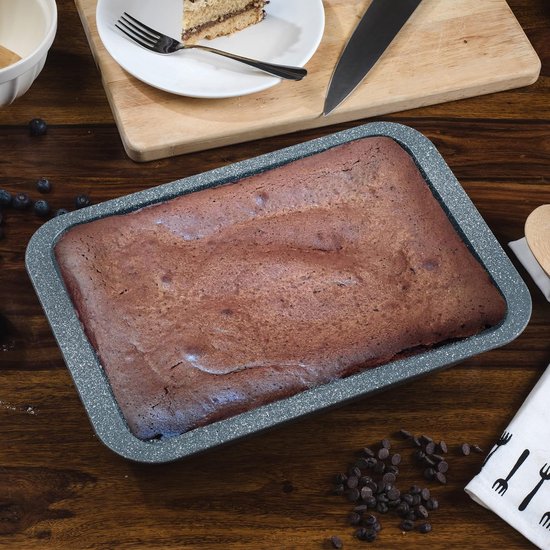 36cm braadschaal / koolstofstalen vleesbrander ovenschaal, ovenschaal met antiaanbaklaag, vleesgroente bakplaat, rechthoekige ovenschaal, ovenbestendig tot 220°C,