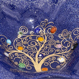 Venezia Schaal Bord Decoratie Opbergschaal Boom des Leven Murano-glas versierd met murrines en bladgoud cadeau-idee Handgemaakt Made Italy (cm13x13)