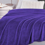 Knuffelige, donzige deken, 210 x 240 cm, XXL fleece bank- en bankdekens, superzacht, als banksprei, paars 2