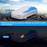 Car Cover Full Car Cover Outdoor Waterproof UV Protection Breathable Dustproof Rain Scratch Snow Outdoor (Silver, 510 x 195 x 175 cm)