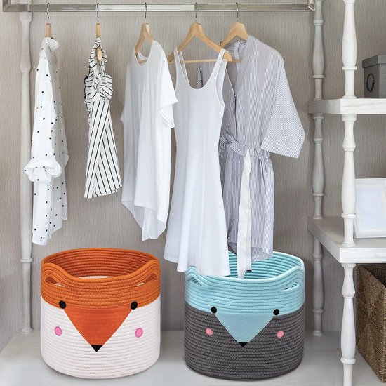 Opbergmand opbergdoos kinderen 33 × 33 opvouwbaar speelgoed opslag voor rek. Ideaal voor Kallax, kleding, speelgoed, wasmand, kinderen, kinderkamer, kantoor