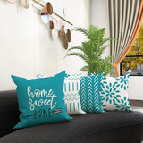 Kussenslopen set van 4 kussenslopen, linnen kussensloop, sierkussen, kussenslopen voor bank, tuinbed, bank, kussen, 40 x 40 cm (set van 4)