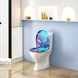 Rootz Toiletbril - Commode Cover - Toilet Top - Toiletbril - Badkameraccessoire - John Lid - Goudvis Cartoon - 19,3x15,6x2,8inches