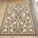 Indoor Doormat, 80 x 120 cm, Dirt Trapper Mat, Non-Slip, Washable Entrance Rug, Door Mat, Foot Mats Front Door for Entrance, Hallway, Garden, Indoor, Pet (Brown)