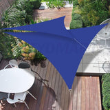 Triangular Sun Sail, Waterproof, Sun Protection, Includes Mounting Ropes, PES (Polyester), with UV Protection, for Garden, Patio, Camping, 2 x 2 x 2 m, Blue