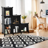 6 x kunststof kledingkastreksysteem, stapelbare trapkubus-organizerplank, multifunctionele boekenkast, kubusplank voor boeken, speelgoed, kleding, gereedschap (30 x 30 cm)