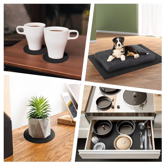 Antislipmat, 120 x 100 cm, op maat te snijden, waterdicht en afwasbaar, antislipmat voor kofferbakmat, tapijt, antisliponderlegger, lademat