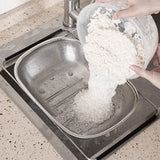 Premium Super Sink roestvrijstalen ovale filter met fijnmazige filtermand van 6 liter en uitbreidbaar rubberen gripfilter, afvoer, spoel fruit en groenten (nieuw)