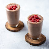 Onderzetters van hoogwaardig olijfhout naturel en onbehandeld rustiek rond diameter ca. 12 cm als set van 6 stuks