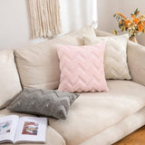 Set van 2 kussenslopen van wol, bankkussen, decoratief kussen, golf, polyester kussenhoezen, bankkussenhoes, decoratieve kussensloop, verborgen ritssluiting, woonkamer, slaapkamer, 30 x 50 cm, donkergrijs