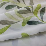 Gordijngordijn, bladeren, bedrukt, winkel, gordijnen, semi-transparant, stof, voile, vouwgordijn, lichtdoorlatend, raamgordijn, met inslagringen, zacht (1 stuk)