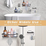 Doucheplank gezoneerde boringen, set van 4, zwart, met zeewering en bevestiginghouder, roestvrij staal, gezoneerde boringen, voor badkamer en keuken