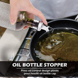 10 stuks schenkers voor olieflessen, flessenschenkers met klep, roestvrijstalen olieschenkers, sterke drankschenkers voor flessen, wijn, schenkolie, lekvrije wijnschenkers voor keuken en bar