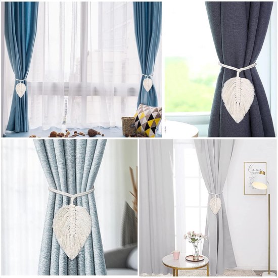 4 stuks gordijnhouders, gordijnhouders, gordijngespen, gordijnbinders voor decoratie van woonkamer, kantoor en slaapkamer