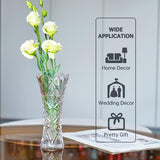 Bloemenvaas van helder glas, vaas van verdikt kristalglas voor bloemen, bloemenvazen in zonnebloemdesign voor de woonkamer, 19,3 x 9 cm