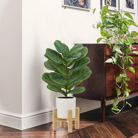 55,9 cm kunstplant grote kunstmatige ficus lyrata plant kunstboom decoratie kamerplant 15 bladeren