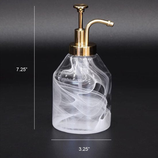 Keuken Badkamer Aanrecht Glas Zeepdispenser Gouden Pomp Hervulbare Afwasmiddel Handzeeplotion Elegante stijl voor thuiskantoor Luxe hotel