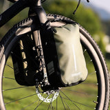 Fietstas, bagagedragertas, waterdicht, fietstas voor bagagedrager, zadeltas 6 l, schoudertas, laptopbagagedrager, professionele fietsaccessoires, groen