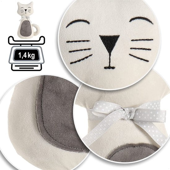 Deurstopper, zware deurhouder, schattig kattendesign, functioneel woonaccessoire, stopper voor ramen en deuren, optimaal bij doorgang (1 stuk - kat Lucy)