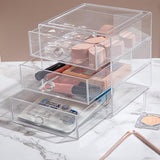 Make-up organizer,17 cm x 17 cm x 17,3 cm,transparant