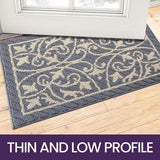 Indoor Doormat, 80 x 120 cm, Dirt Trapper Mat, Non-Slip, Washable Entrance Rug, Door Mat, Foot Mats Front Door for Entrance, Hallway, Garden, Indoor, Pet (Grey)