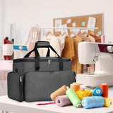 Naaimachinetas groot (zonder machine en accessoires), grijs, draagtas