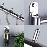 Roestvrij Staal Met Zwenkarm Wandkleerhanger Rail Wandkapstok Badjashaken, Handdoekhaken, Garderobehaak Modern En Ruimtebespare Kapstok Voor Was, Slaapkamer, Badkamer, Balkon